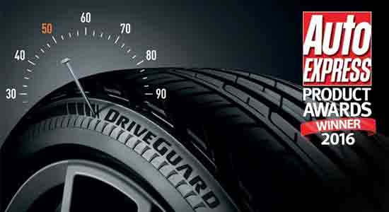 Шина Bridgestone DriveGuard получила награду журнала Auto Express как лучший продукт года. Шина Bridgestone DriveGuard получила награду журнала Auto Express как лучший продукт года.